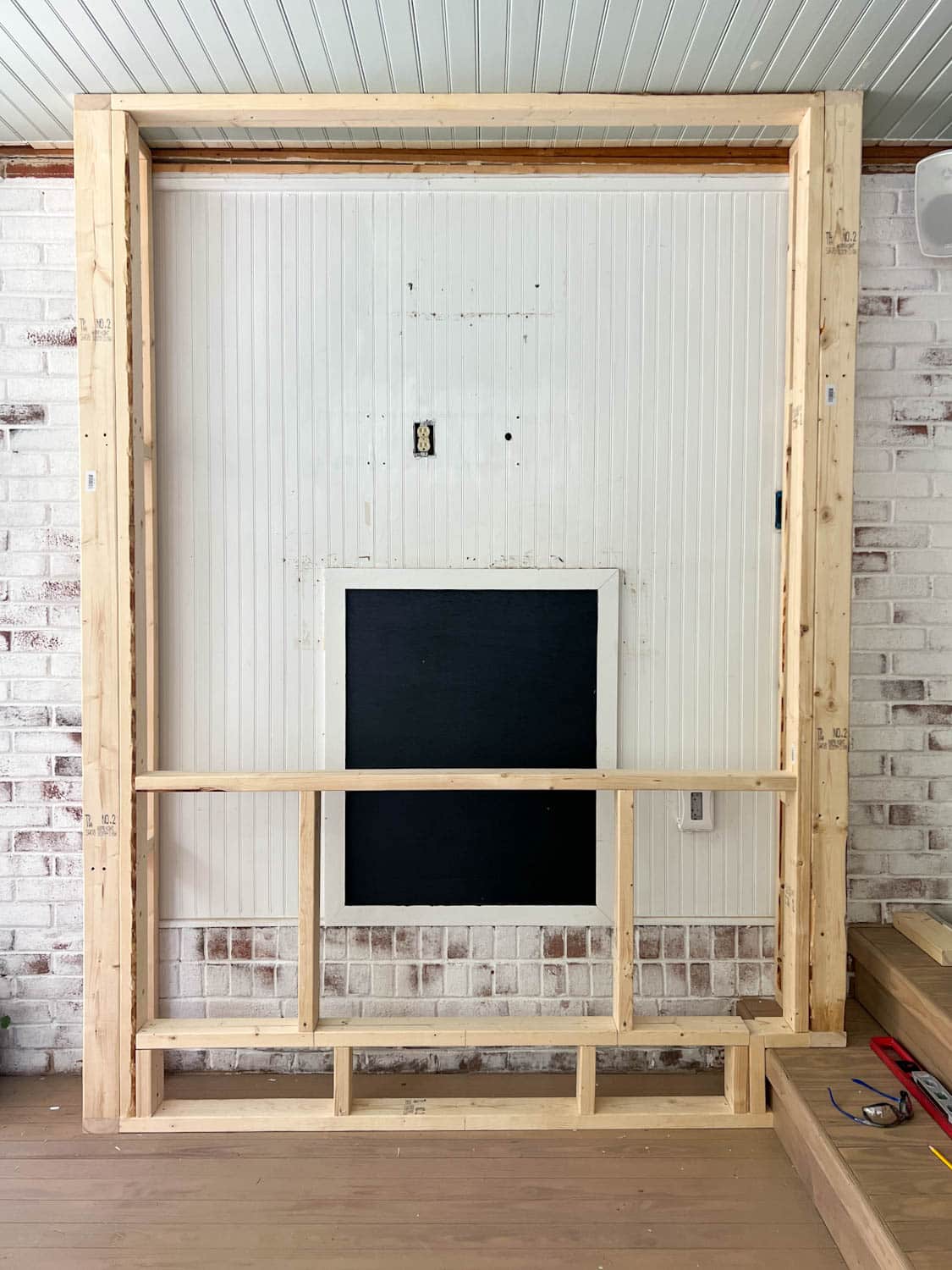 fireplace frame building out insert