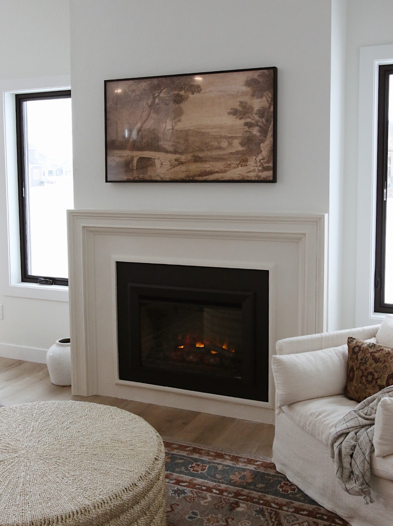 diy faux plaster fireplace surround
