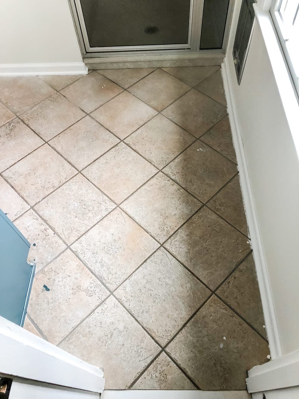 old ceramic tile flooring before