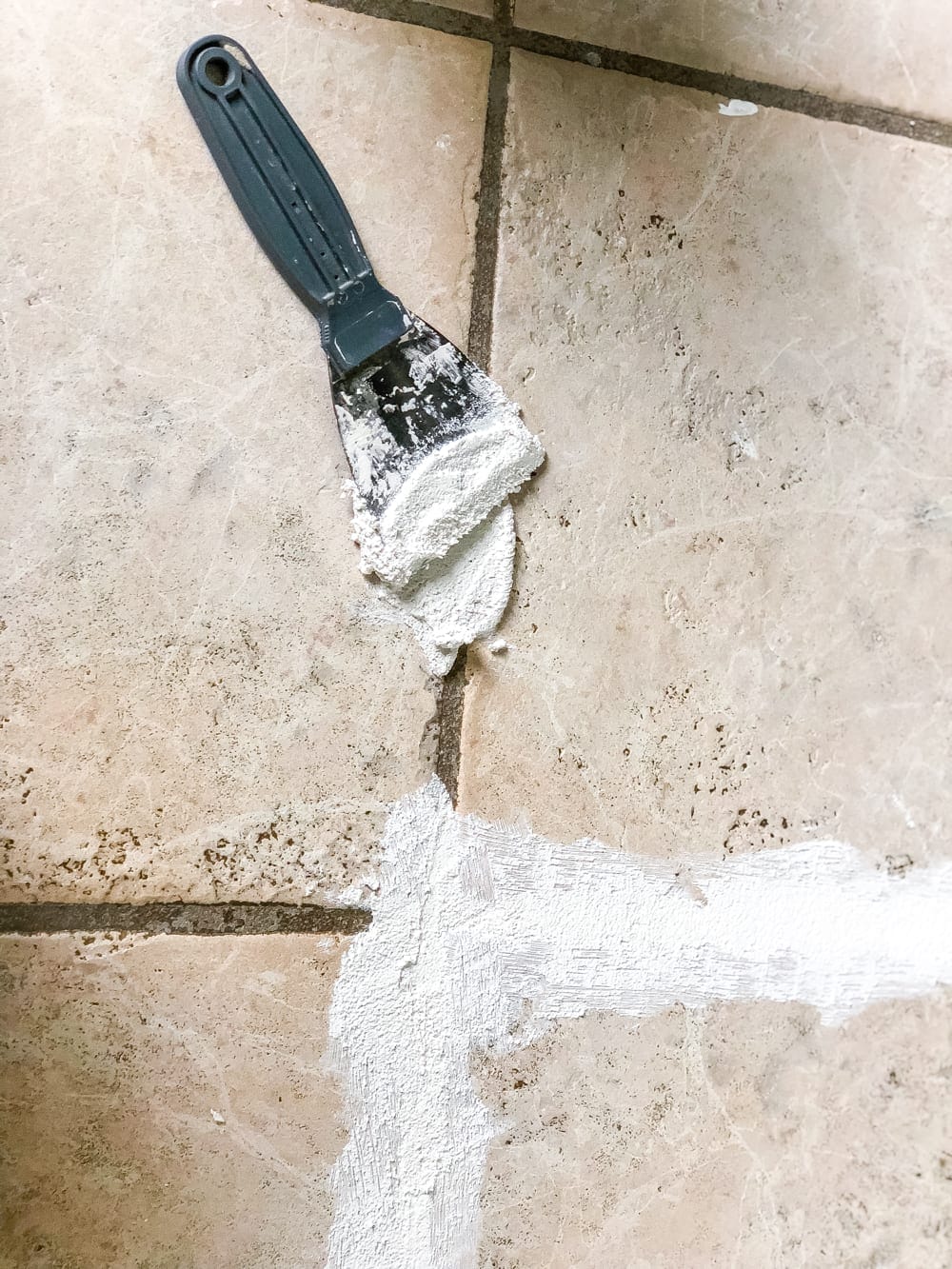 fill grout lines with mortar
