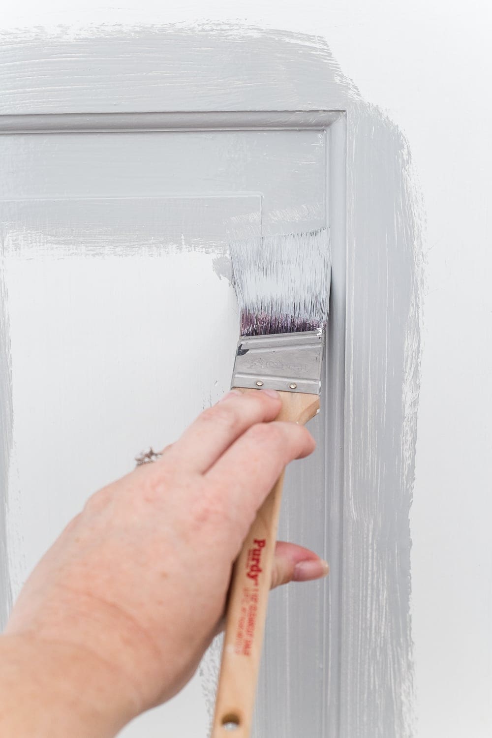 how to paint doors with a brush
