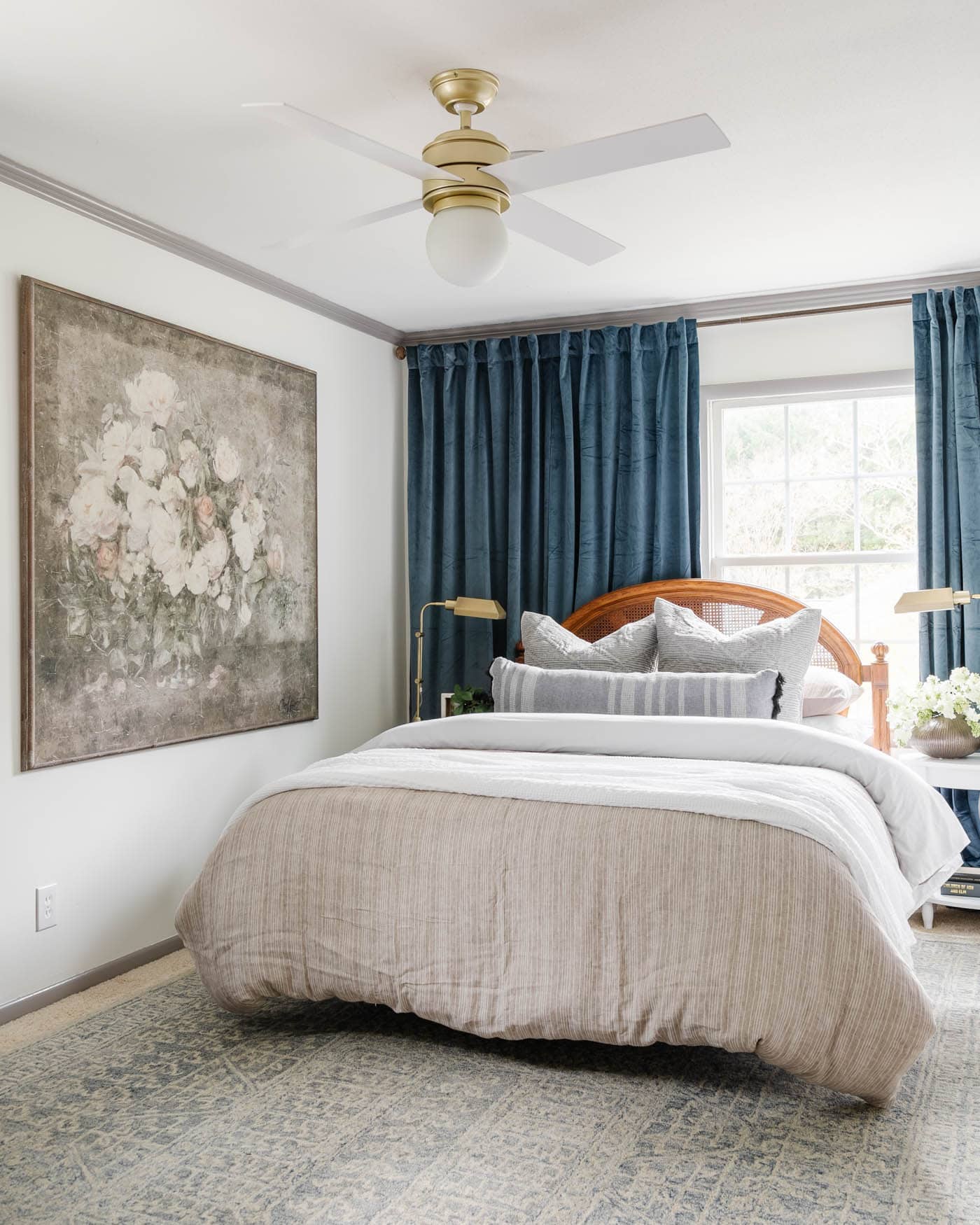 rug over carpet in bedroom